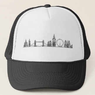 London-Skyline-Fernlastfahrer-Hut Truckerkappe
