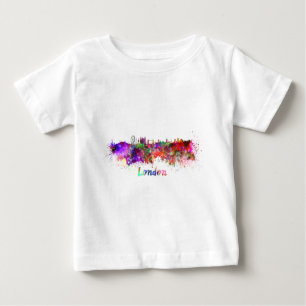 London skyline im Watercolor Baby T-shirt