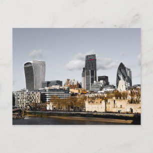 London Skyline Panorama Geschenkposter Feiertagspostkarte