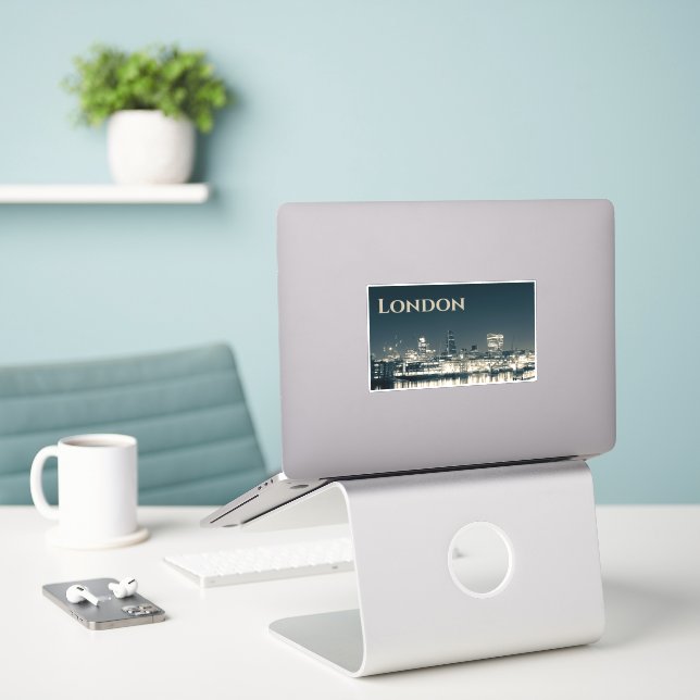London Skyline Panorama Urban Souvenir Geschenk Aufkleber (Laptop auf Schreibtisch)