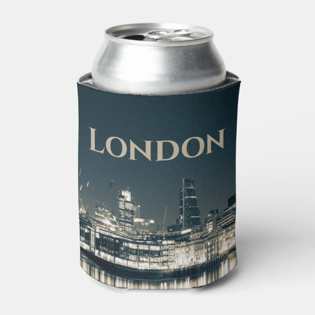 London Skyline Panorama Urban Souvenir Geschenk Dosenkühler (Kanne Vorderseite)