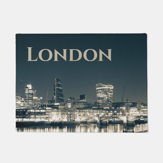 London Skyline Panorama Urban Souvenir Geschenk Fußmatte (Vorderseite)