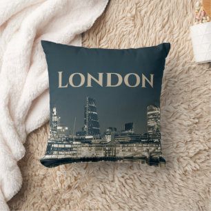 London Skyline Panorama Urban Souvenir Geschenk Kissen