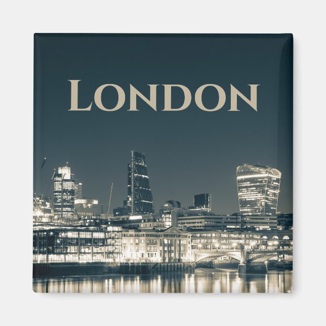 London Skyline Panorama Urban Souvenir Geschenk Magnet (Vorne)