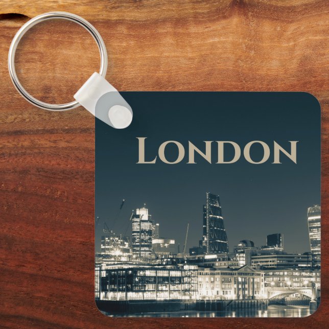 London Skyline Panorama Urban Souvenir Geschenk Schlüsselanhänger (Vorderseite)
