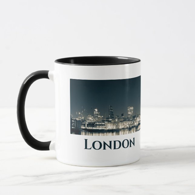 London Skyline Panorama Urban Souvenir Geschenk Tasse (Links)