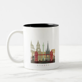 London skyline poster zweifarbige tasse