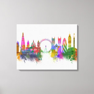 London Skyline - Rainbow Leinwanddruck