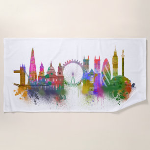 London Skyline - Rainbow Strandtuch