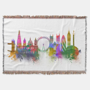 London-Skyline - Regenbogen Decke