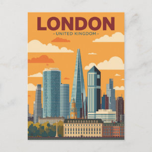London Skyline Reise Postkarte