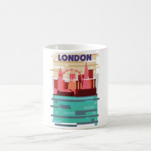London-Skyline-Reiseposter. Kaffeetasse