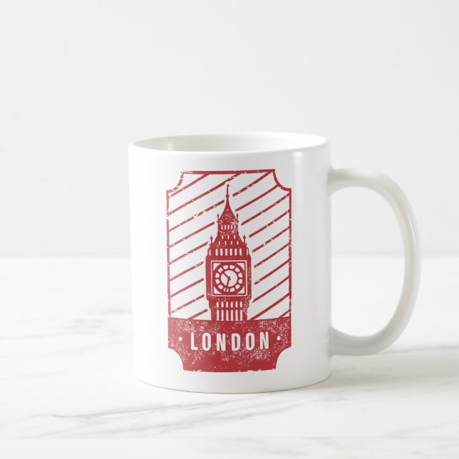 London Skyline Retro City Pride Kaffeetasse (Rechts)