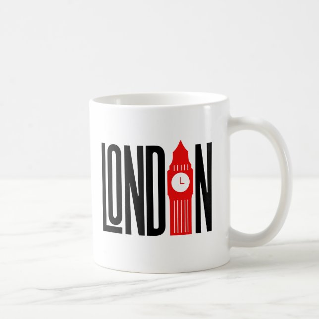 London Skyline Retro City Prix Design Kaffeetasse (Rechts)