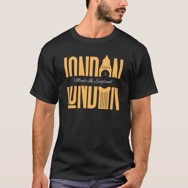 London Skyline Retro City Prix Design T-Shirt (Vorderseite)