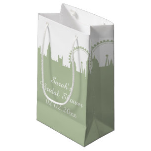 London Skyline Sage Geschenktasche Kleine Geschenktüte