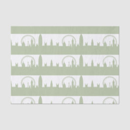 London Skyline Sage Tissue Seidenpapier