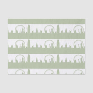 London Skyline Sage Tissue Seidenpapier