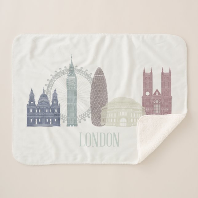 London Skyline Sherpadecke (Vorderseite (Horizontal))