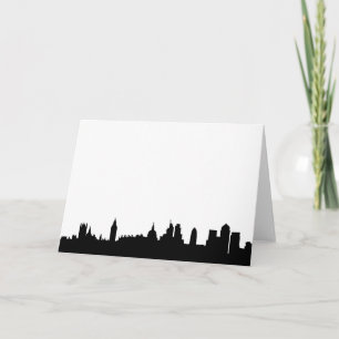 London Skyline Silhouette Cityscape Karte