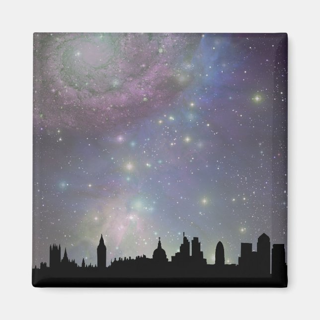 London Skyline Silhouette Cityscape Magnet (Vorne)