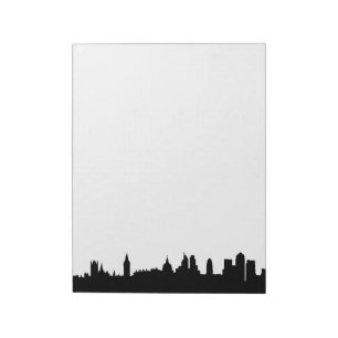 London Skyline Silhouette Cityscape Notizblock
