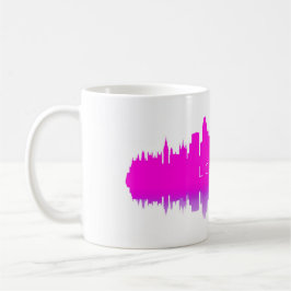 London Skyline Silhouette – Modern Pink Kaffeetasse