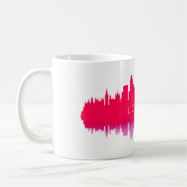 London Skyline Silhouette – Modern Red Kaffeetasse