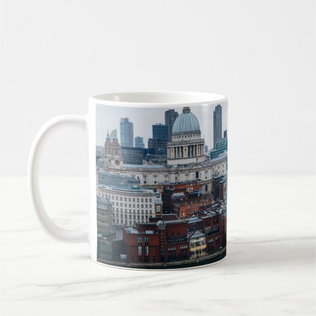 London Skyline: St. Paul's Aerial View Kaffeetasse (Links)