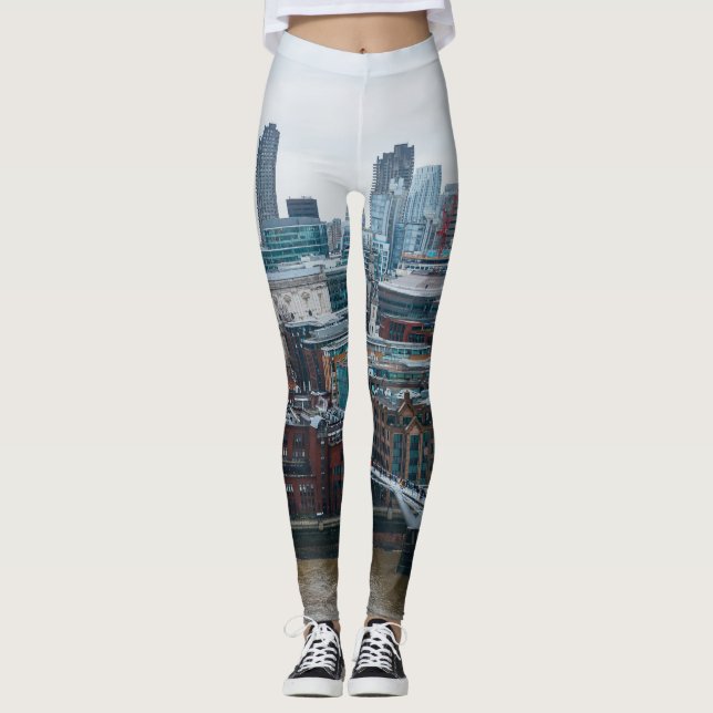 London Skyline: St. Paul's Aerial View Leggings (Vorderseite)