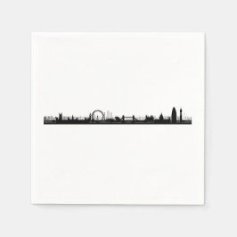 London Skyline Themed Party Paper Napkins Serviette