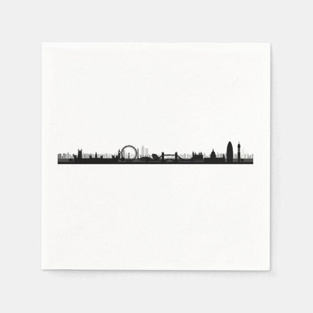 London Skyline Themed Party Paper Napkins Serviette (Vorderseite)