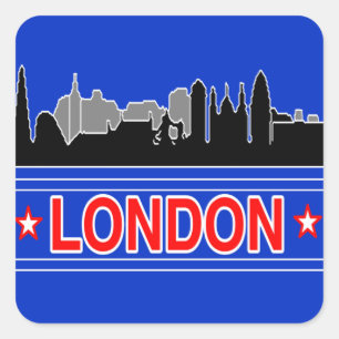 London Skyline Travel Stickers