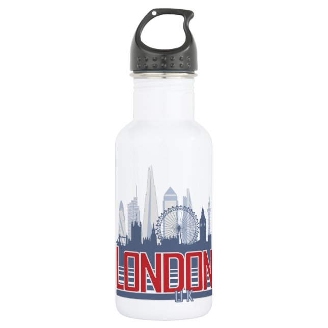 London-Skyline Trinkflasche (Vorderseite)
