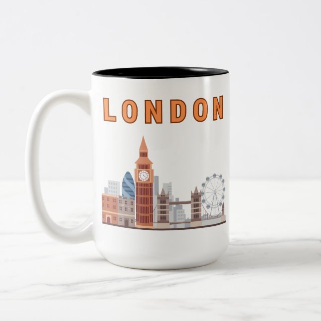 London Skyline Two Tone 15 oz. Mug Zweifarbige Tasse (Links)