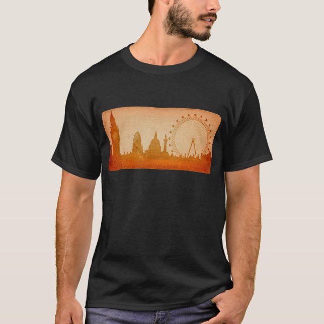 London Skyline Vintag T-Shirt (Vorderseite)
