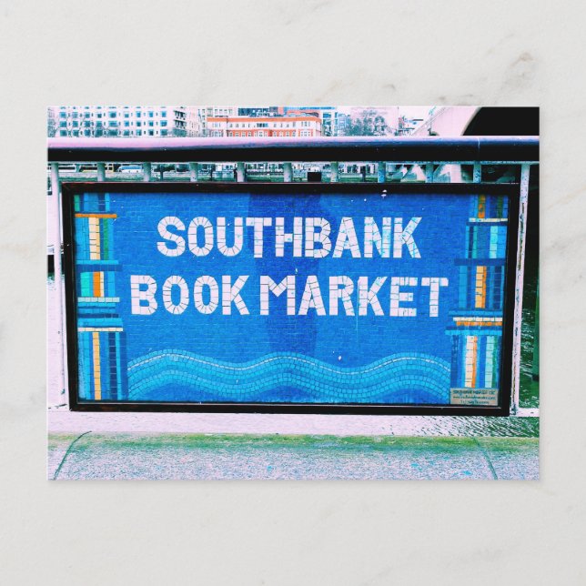 London Southbank Bookmarket Postcard Postkarte (Vorderseite)