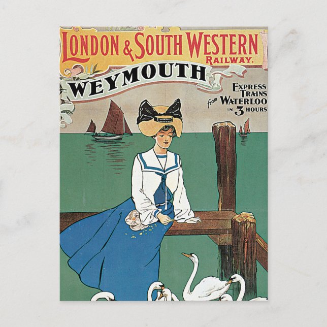 London & Southwest ~ Weymouth Postkarte (Vorderseite)
