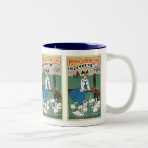 London & Southwest ~ Weymouth Zweifarbige Tasse
