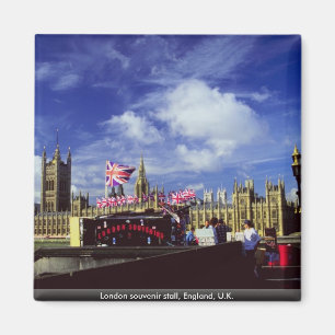 London Souvenir Stall, England, Großbritannien Magnet