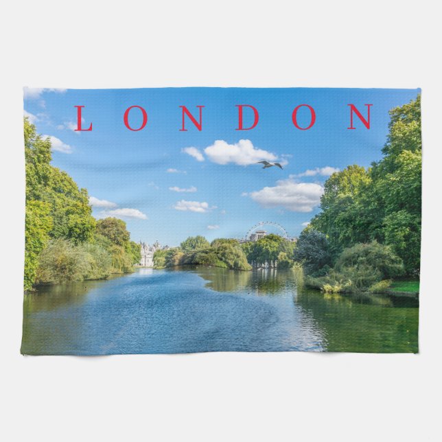 London St.James's Park View Teetuch Geschirrtuch (Horizontal)