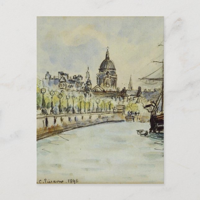 London, St. Paul's Cathedral, Camille Pissarro Postkarte (Vorderseite)