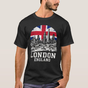 London Stadt England Vereinigtes Königreich Flagge T-Shirt