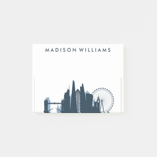 London-Stadt-Skyline Post-it Klebezettel (Vorderseite)