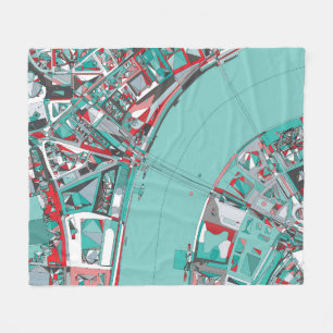 London-Stadt-Struktur-Karte Fleecedecke