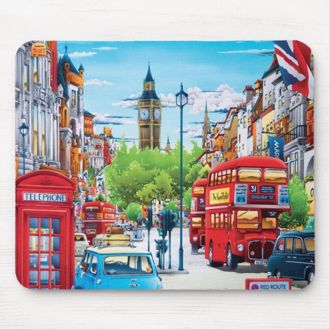 London Street Fine Art Mousepad (Vorne)
