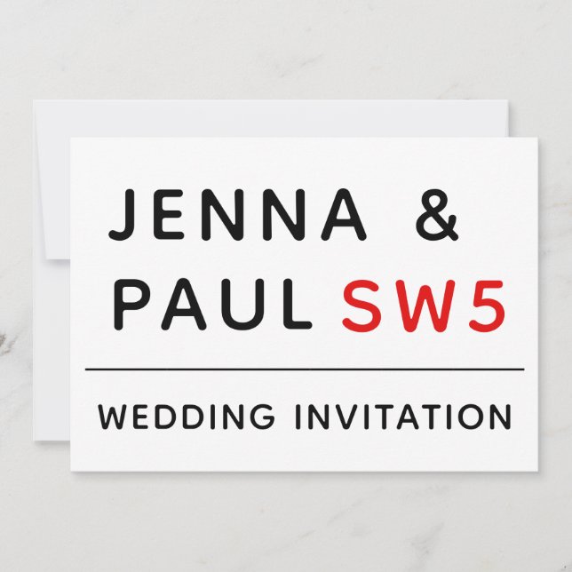 LONDON STREET SIGN | EINLADUNG (Vorderseite)