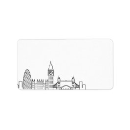 London Stylized Skyline | Blindkennzeichnung Adressaufkleber