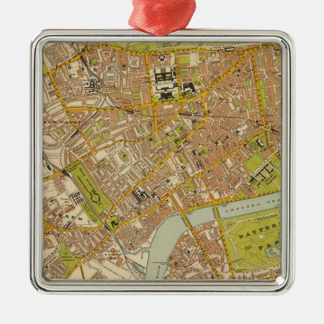 London-Südwesten Silbernes Ornament (Vorne)