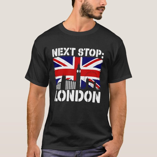 London Summer Vacation Trip Next Stop Vacay Vibes  T-Shirt (Vorderseite)